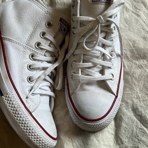 Converse All Star White Midi High Top’s